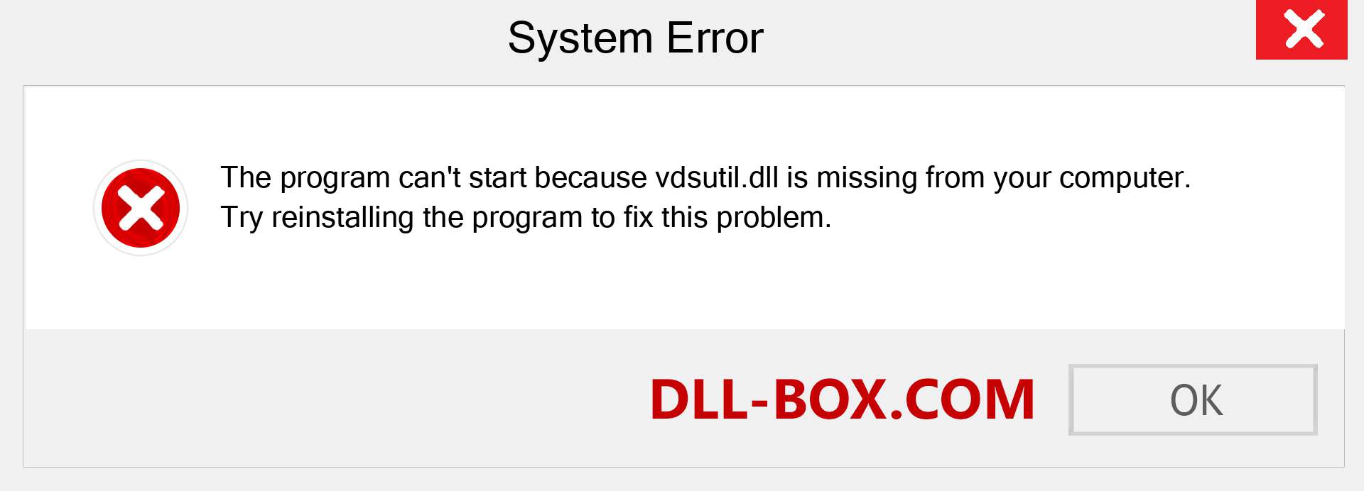  vdsutil.dll file is missing?. Download for Windows 7, 8, 10 - Fix  vdsutil dll Missing Error on Windows, photos, images